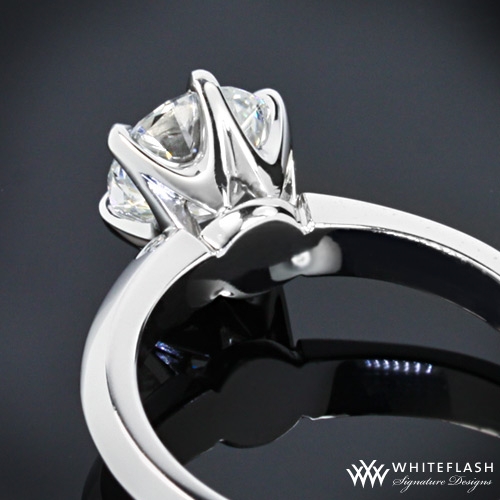 gorgeous classic tiffany style knife edge engagement ring