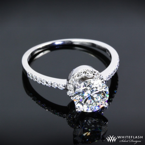Pave Halo Diamond Engagement Ring | 12801