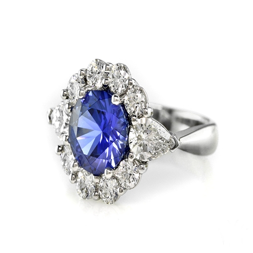 Princess Diana Sapphire Diamond Engagement Ring | 15801