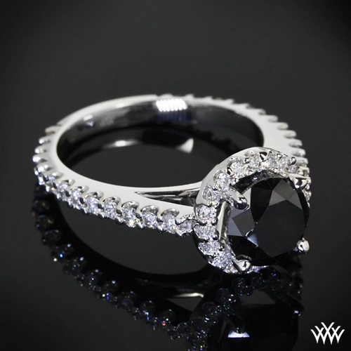 Amphora Diamond Engagement Ring Featuring Black Diamond