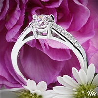 Rounded Open Cathedral Diamond Engagement Ring | 626