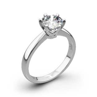 Contemporary Solitaire Engagement Ring