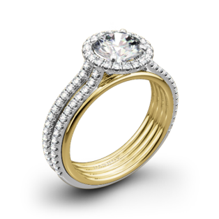 Danhov UE103 Unito Diamond Two-Tone Engagement Ring