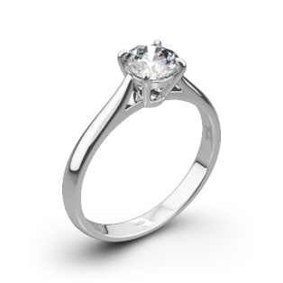 Fine Line Solitaire Engagement Ring