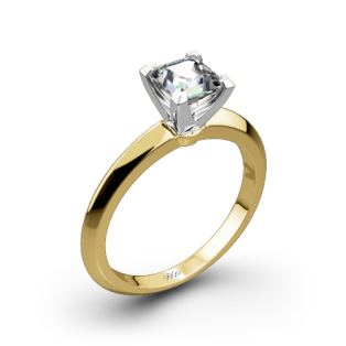 Knife-Edge Solitaire Engagement Ring for Princess