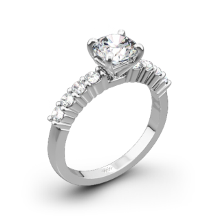 Legato Shared-Prong Diamond Engagement Ring