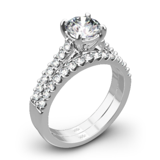 Valoria Petite Open Cathedral Diamond Wedding Set