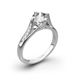 Ritani 1RZ1379 Vintage Tulip Diamond Engagement Ring