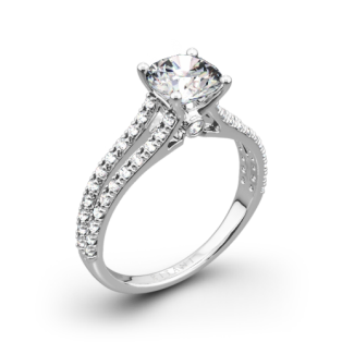 Ritani 1RZ2488 Double French-Set V Diamond Engagement Ring