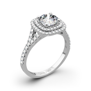 Simon G. MR2459 Passion Halo Diamond Engagement Ring