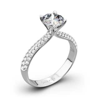 Simon G. TR431 Caviar Diamond Engagement Ring