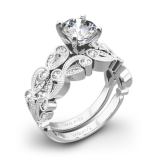 Simon G. TR473 Duchess Diamond Wedding Set