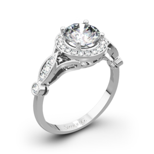 Simon G. TR523 Passion Halo Diamond Engagement Ring