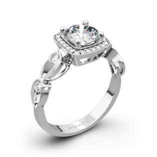 Simon G. TR526 Passion Halo Diamond Engagement Ring