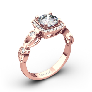 Simon G. TR526 Passion Halo Diamond Engagement Ring