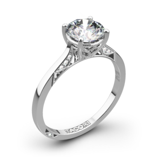 Tacori 2638RD Dantela Crescent Motif Solitaire Engagement Ring