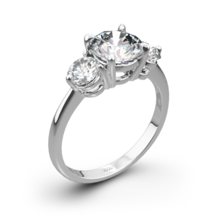 Trois Brilliant Three Stone Engagement Ring