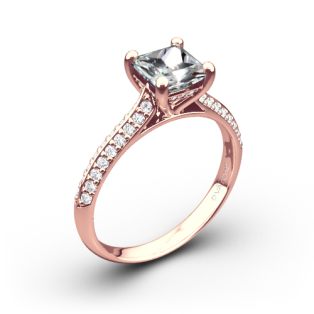 Vatche 190 Caroline Pave Diamond Engagement Ring for Princess