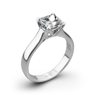 W-Prong Solitaire Engagement Ring for Princess