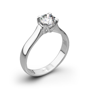 W-Prong Solitaire Engagement Ring