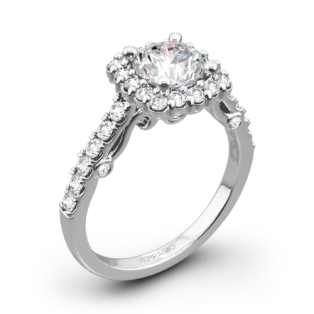 Verragio INS-7047 Cushion Halo Diamond Engagement Ring