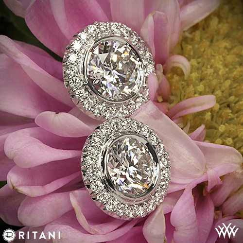 ritani diamond stud earrings