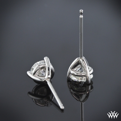 3-prong 'Martini' Diamond Earrings--Setting Only | 305