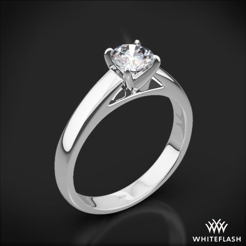 simple but magnificent cathedral solitaire engagement rings