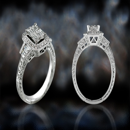 'Fire and Ice' Diamond Right Hand Ring