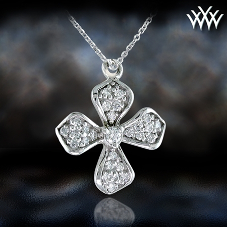 'Four Leaf Flower' Diamond Pendant