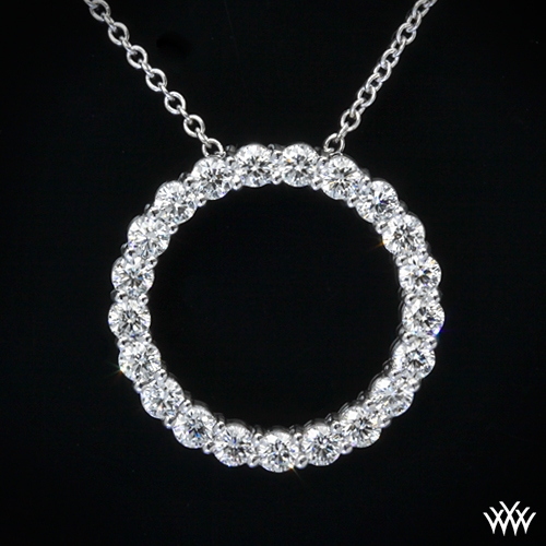 diamond circle necklace gold