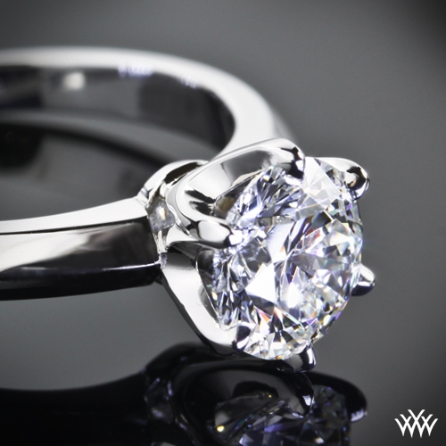 Classic Knife Edge Engagement Ring from Whiteflash | 734