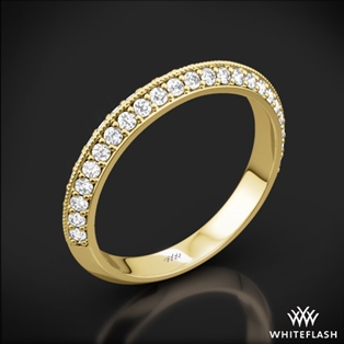 Knife-Edge Pave Diamond Wedding Ring