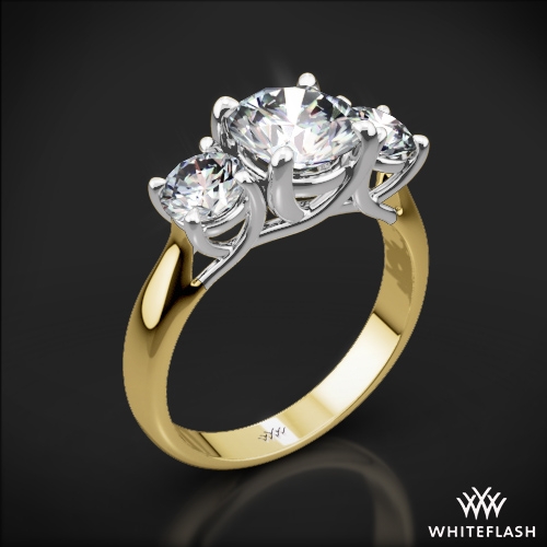 3-Stone Trellis Diamond Engagement Ring, 1026