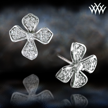 'Four-Leaf Flower' Diamond Earrings