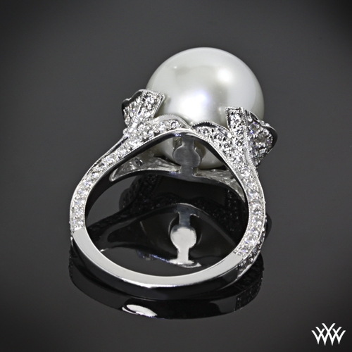 White Pearl Diamond Right Hand Ring | 1434