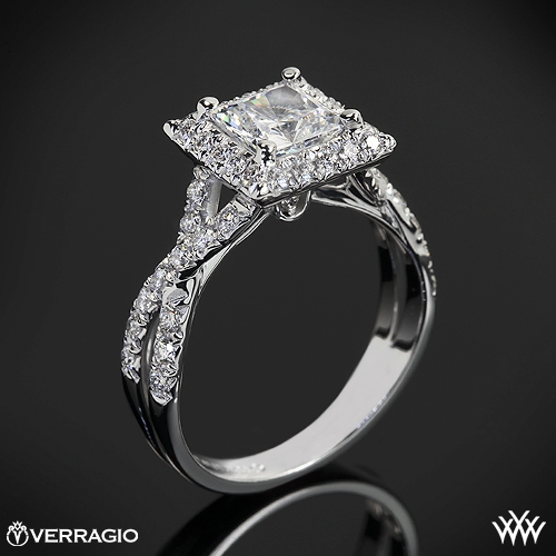 Verragio princess cut sales engagement rings