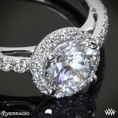 Verragio Bead-Set Halo Diamond Engagement Ring | 1842