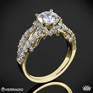 Verragio INS-7013 4 Prong Pave Wrap Diamond Engagement Ring