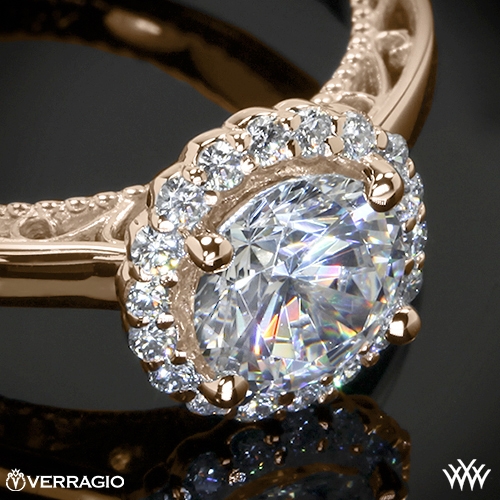 Verragio Rounded Halo Solitaire Engagement Ring | 1901