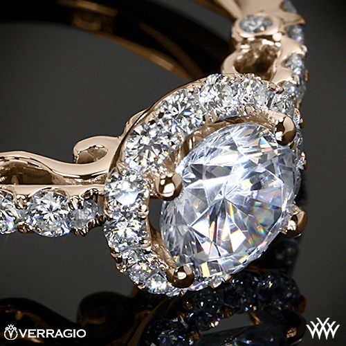 Verragio Half Eternity Halo Diamond Engagement Ring | 1915