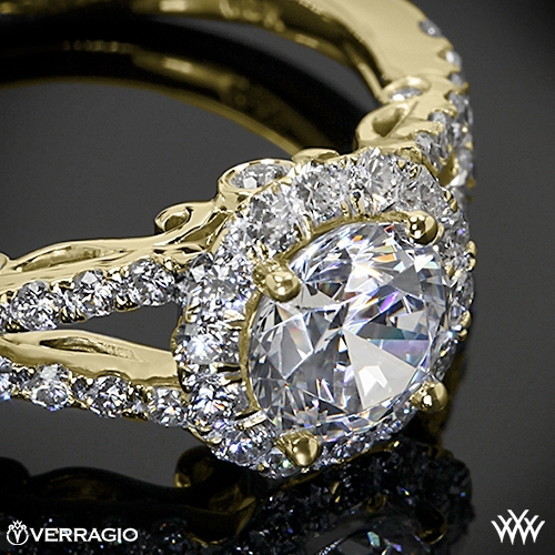 Verragio Split Shank Halo Diamond Engagement Ring | 1916