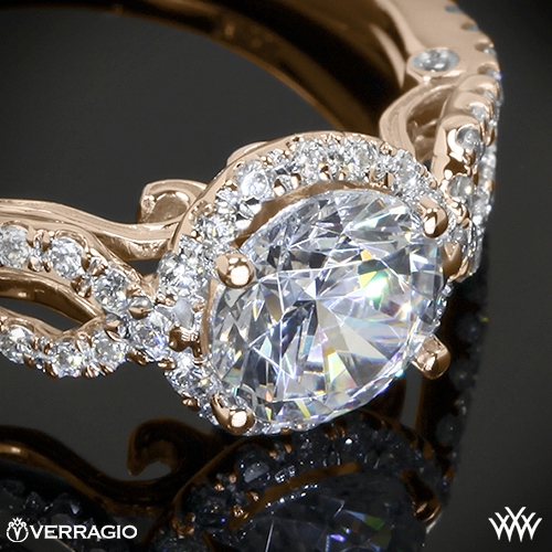 Verragio 4 Prong Round Halo Diamond Engagement Ring | 1927
