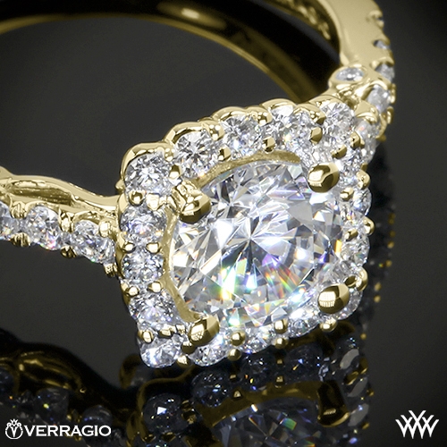 Cushion Halo Diamond Engagement Ring by Verragio | 1930