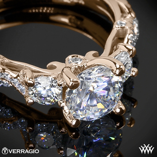 Verragio Twisted Shank 3 Stone Engagement Ring | 1907