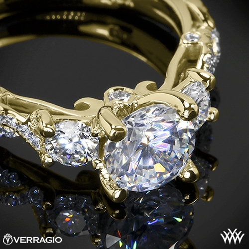 Verragio Twisted Shank 3 Stone Engagement Ring | 1906