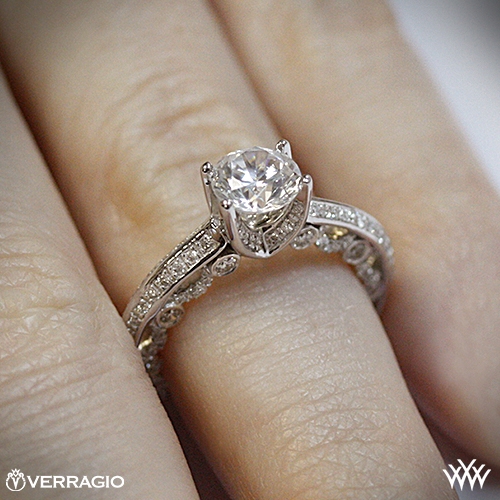 verragio pave diamond engagement ring