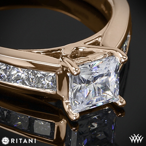 Ritani Classic Channel-Set Princess Diamond Engagement Ring | 2163