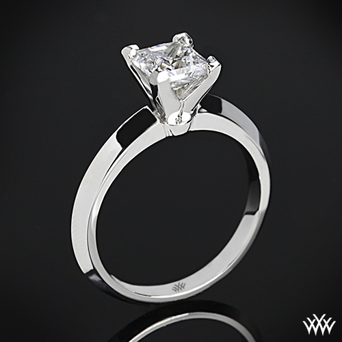 Classic Classic Knife-Edge Solitaire Engagement Ring for Princess