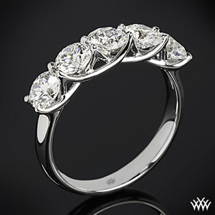 Five Stone Trellis Diamond Right Hand Ring - Setting Only